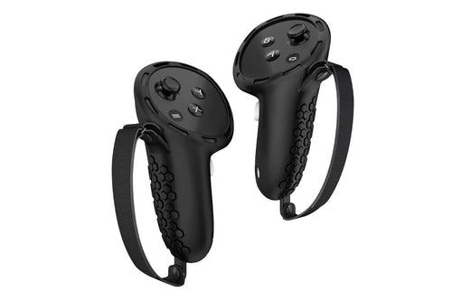 2pcs Controller Grips Protector Cover VR Touch Protector Accessories Compatible with Meta Quest 3-Black