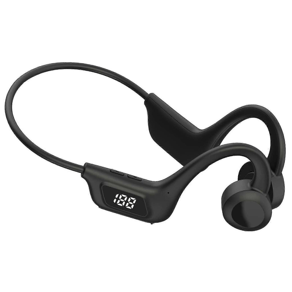 Bone Conduction Headphones Air Conduction Headphones Wireless Bluetooth 5.2 Sweatproof Sport Earphone -Black