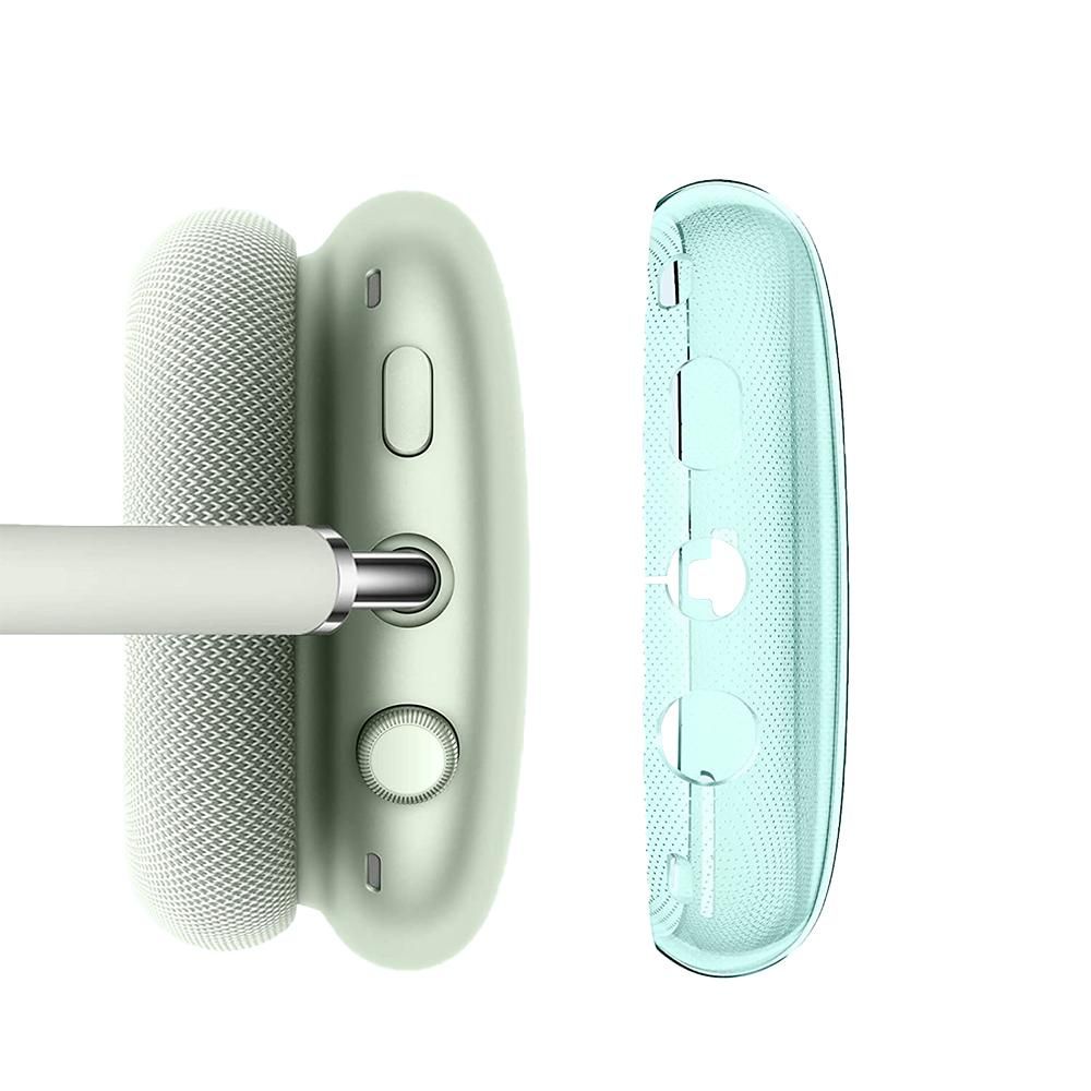 Case Cover for AirPods Max Headphones 2pcs Headphone Clear Case Shockproof Full Cover Protector for Apple AirPods Max -Green