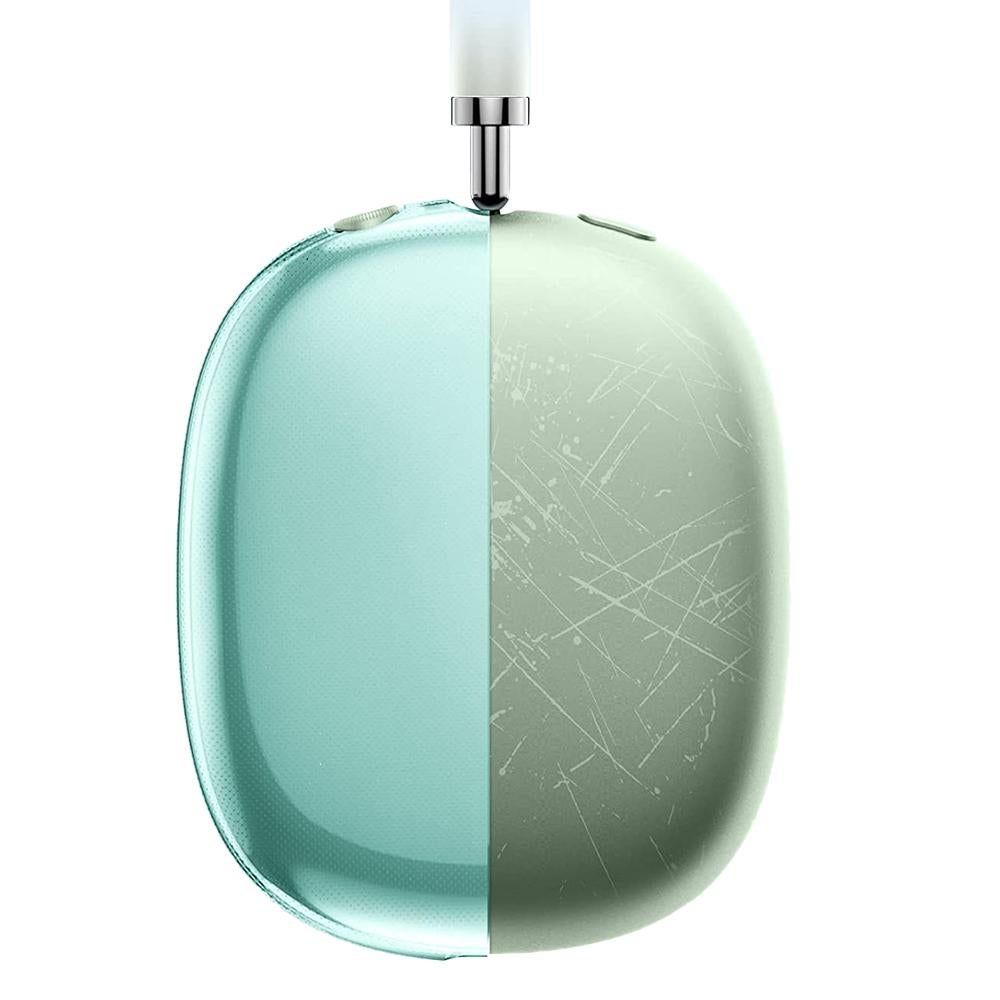 Case Cover for AirPods Max Headphones 2pcs Headphone Clear Case Shockproof Full Cover Protector for Apple AirPods Max -Green