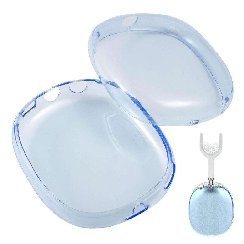 Case Cover for AirPods Max Headphones 2pcs Headphone Clear Case Shockproof Full Cover Protector for Apple AirPods Max -Green