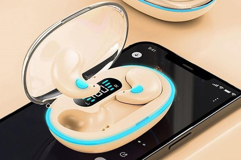 Ear Buds Sleep Bluetooth 5.3 Noise Blocking Sleeping Headphones for Side Sleeper -Beige