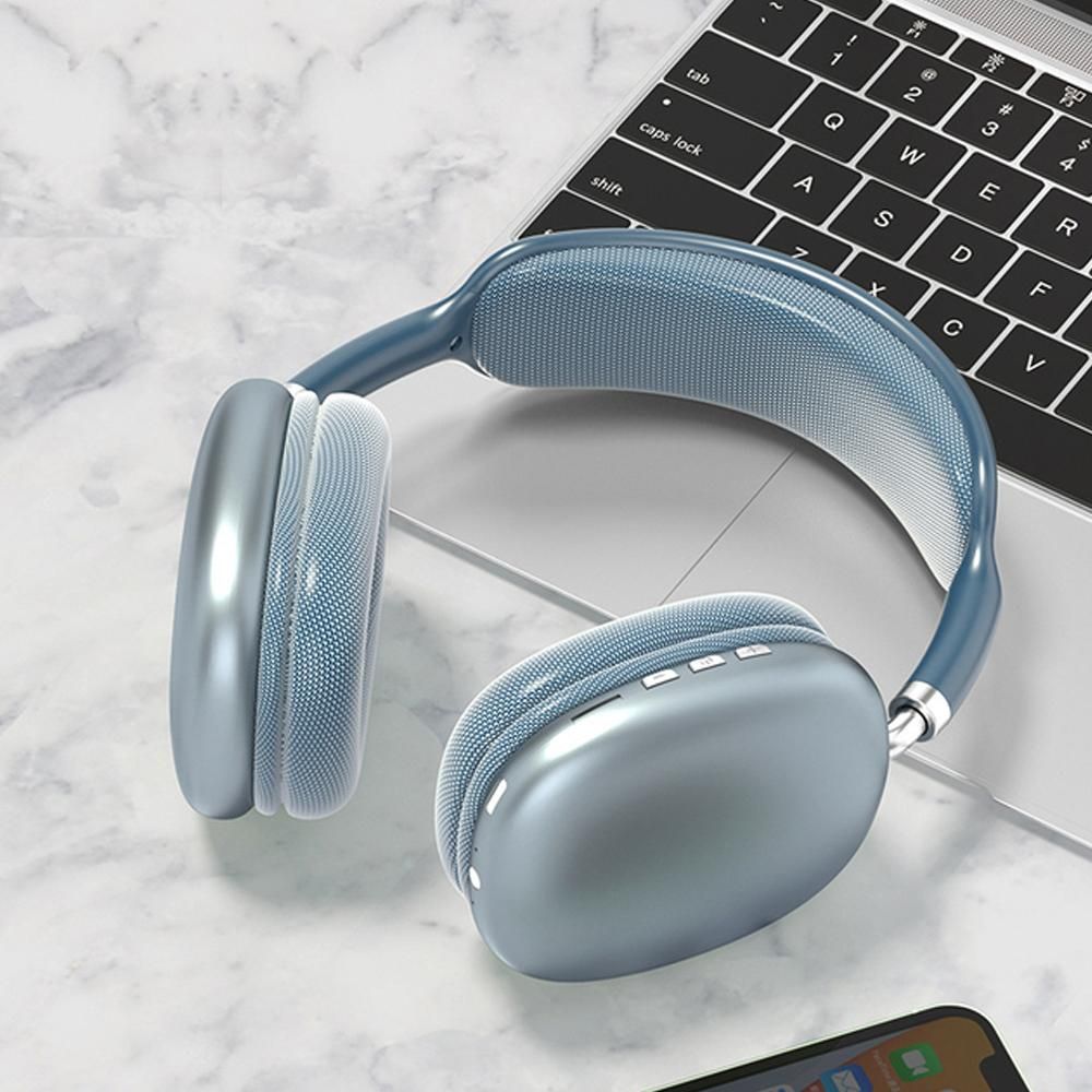 Gaming Headset Wireless Headset P9 Wireless Headphones TWS Earphones Noise Reduction Headset -Blue