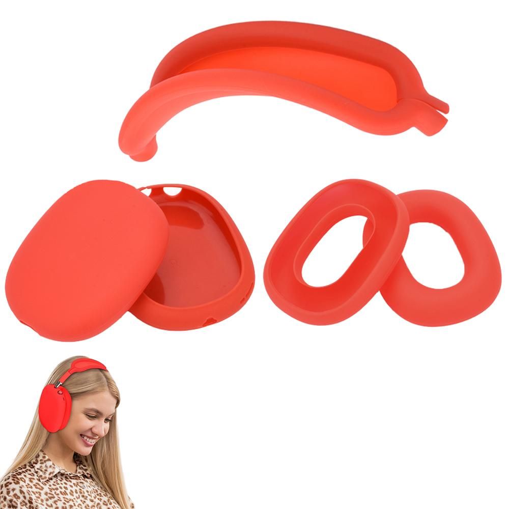 Silicone Case Cover for AirPods Max Headphones Clear Soft Ear Pad Protective Sleeves -Green