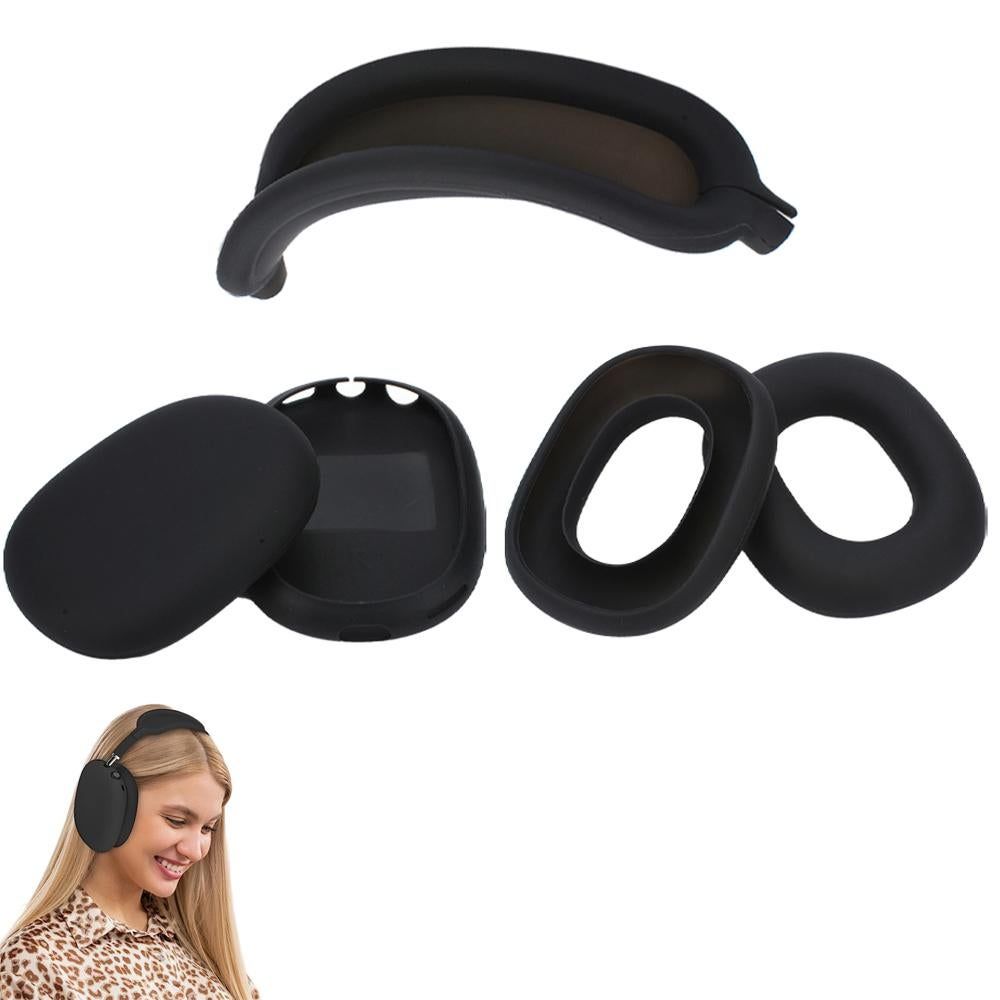 Silicone Case Cover for AirPods Max Headphones Clear Soft Ear Pad Protective Sleeves -Green