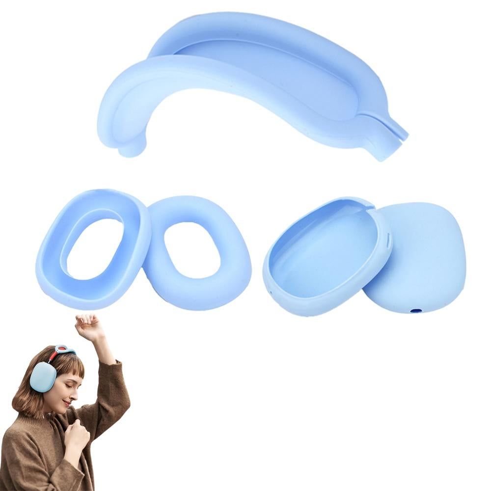 Silicone Case Cover for AirPods Max Headphones Clear Soft Ear Pad Protective Sleeves -Green