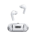 True Wireless Bluetooth Earphones In-ear Transparent Case LED Display Hearing Aid Mini Headphones Earbuds -White