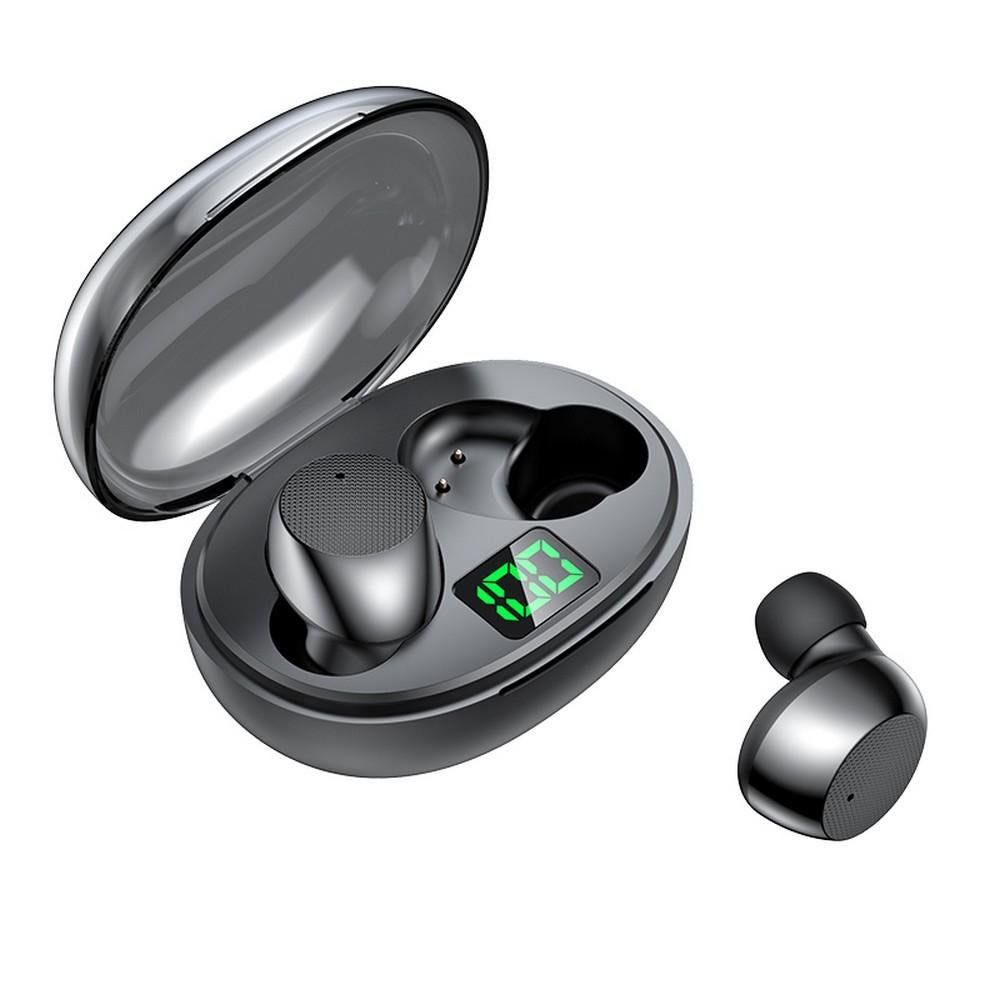 True Wireless Stereo Earphone Gaming Earbuds TWS 5.3 Bluetooth Headphones Deep Bass Sound With Microphone Hearing Aid -Black