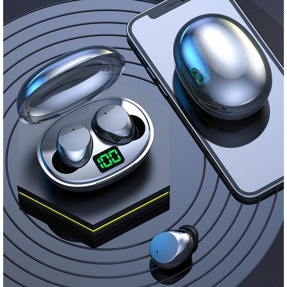 True Wireless Stereo Earphone Gaming Earbuds TWS 5.3 Bluetooth Headphones Deep Bass Sound With Microphone Hearing Aid -Black
