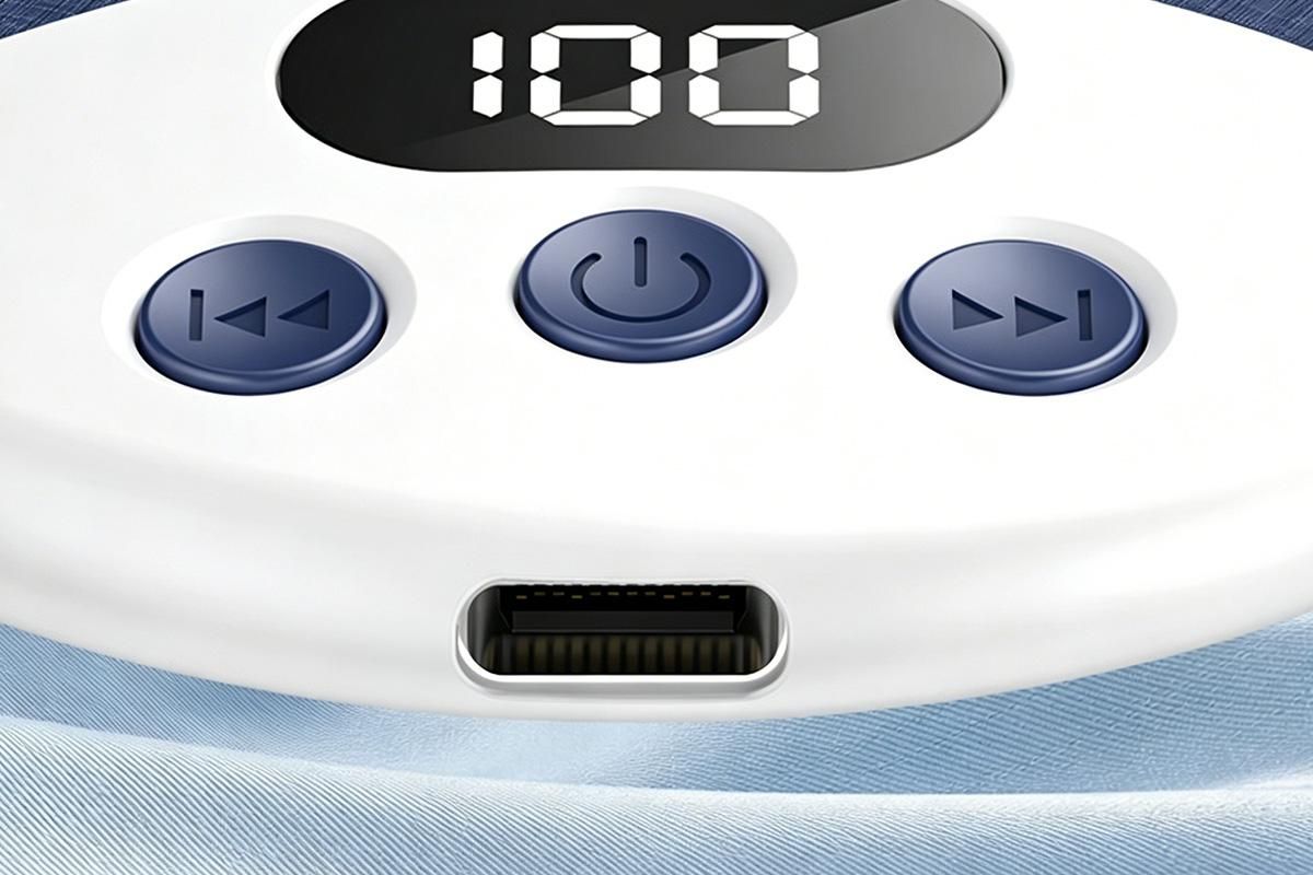 Under Pillow Bluetooth Sleep Speaker Wireless Bone Conduction Speaker-Blue