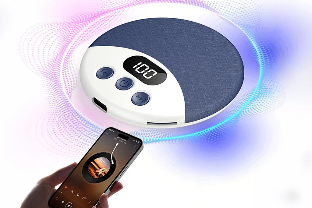 Under Pillow Bluetooth Sleep Speaker Wireless Bone Conduction Speaker-Blue
