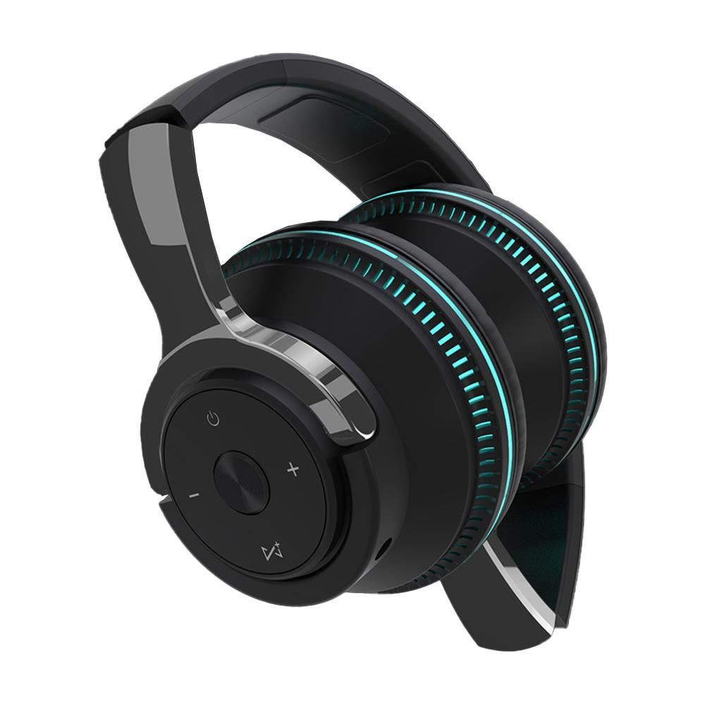 Wireless Bluetooth Headphones Over Ear Foldable Stereo Noise Cancelling Earphone for Travel Home Office -Black