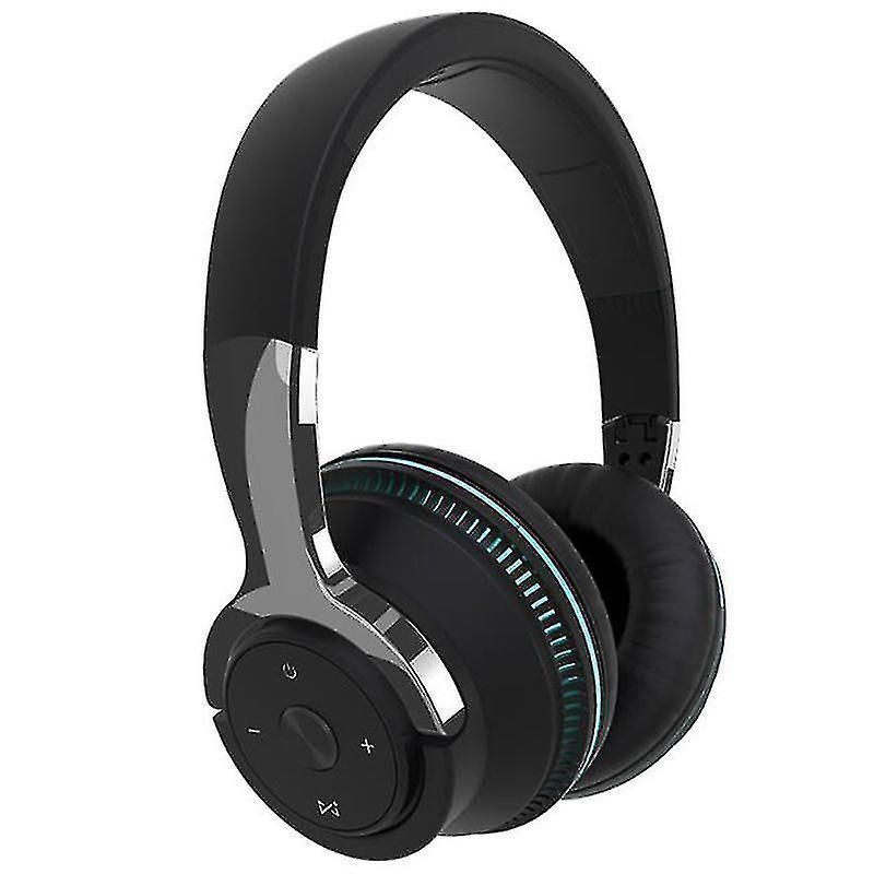 Wireless Bluetooth Headphones Over Ear Foldable Stereo Noise Cancelling Earphone for Travel Home Office -Black