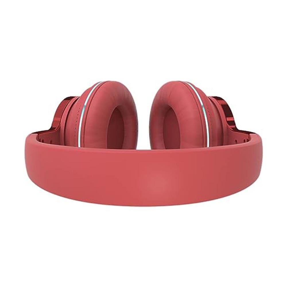 Wireless Bluetooth Headphones Over Ear Foldable Stereo Noise Cancelling Earphone for Travel Home Office -Red