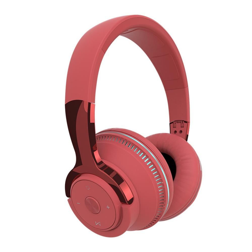 Wireless Bluetooth Headphones Over Ear Foldable Stereo Noise Cancelling Earphone for Travel Home Office -Blue
