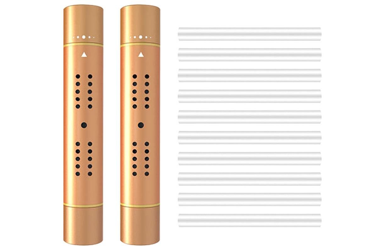 Car Air Vent Clip Air Freshener with Scent Sticks Metal Aroma Diffuser-Gold
