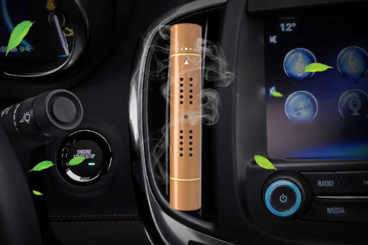 Car Air Vent Clip Air Freshener with Scent Sticks Metal Aroma Diffuser-Gold
