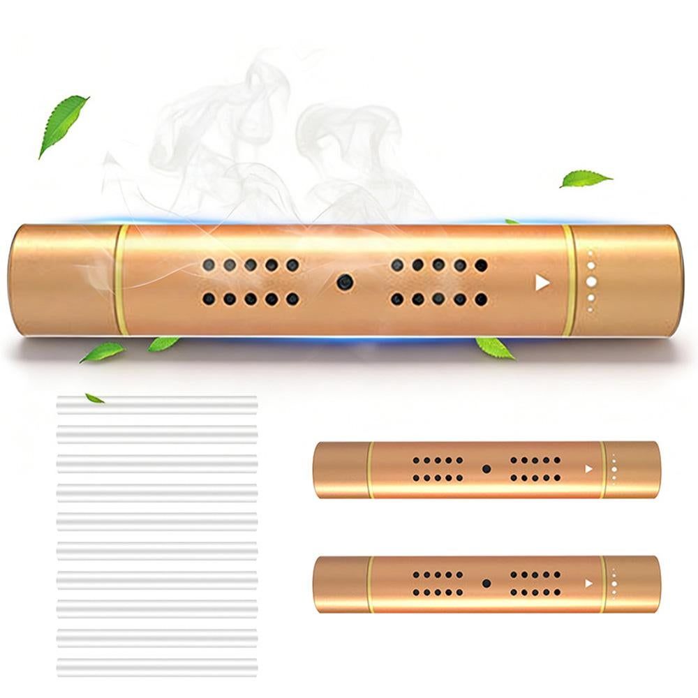 Car Air Vent Clip Air Freshener with Scent Sticks Metal Aroma Diffuser-Gold