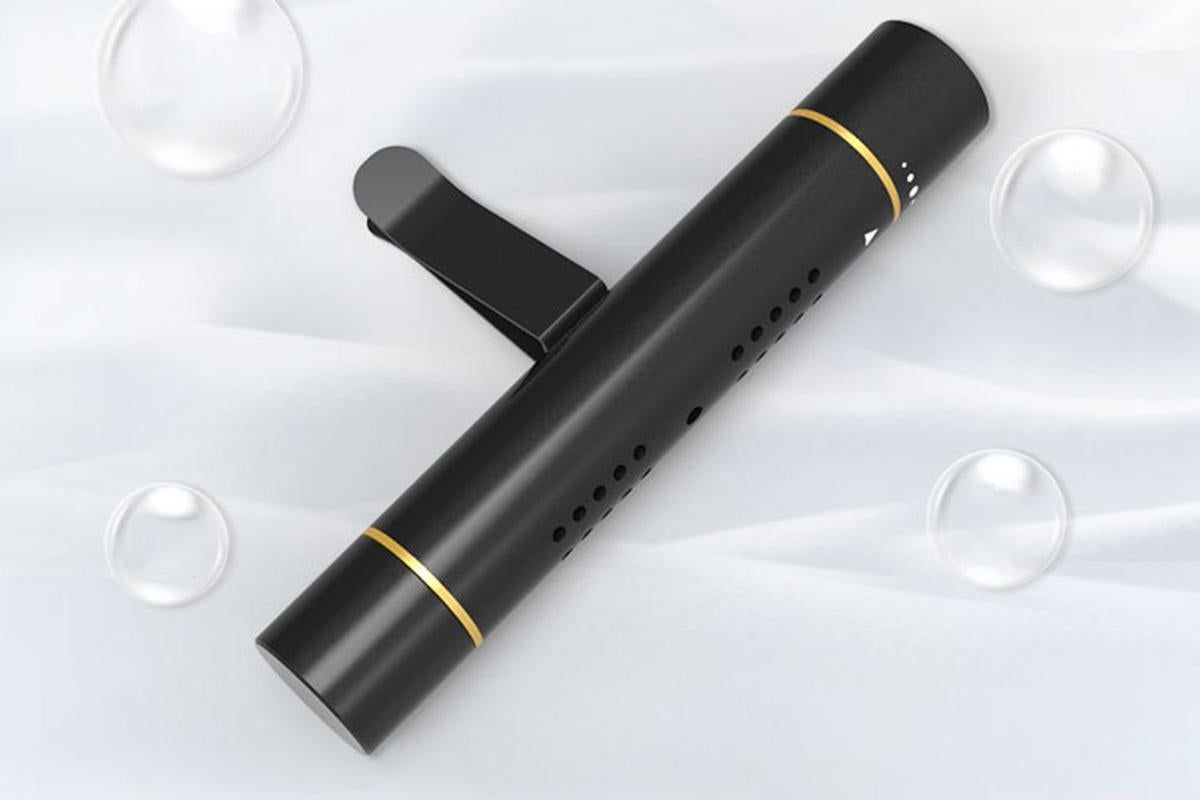 Car Air Vent Clip Air Freshener with Scent Sticks Metal Aroma Diffuser-Black