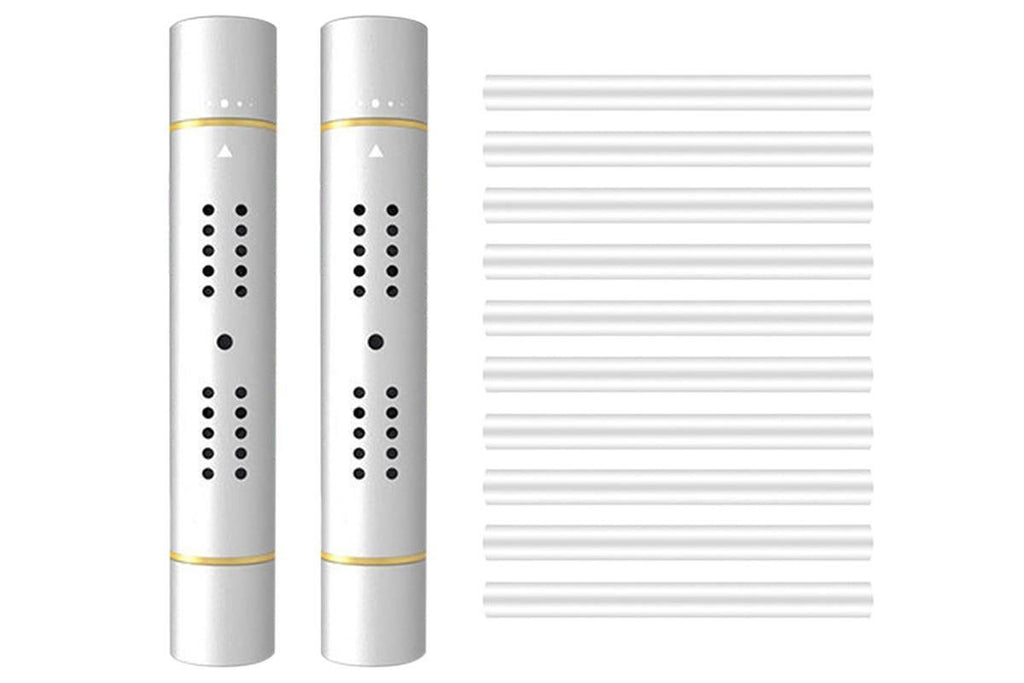 Car Air Vent Clip Air Freshener with Scent Sticks Metal Aroma Diffuser-Silver