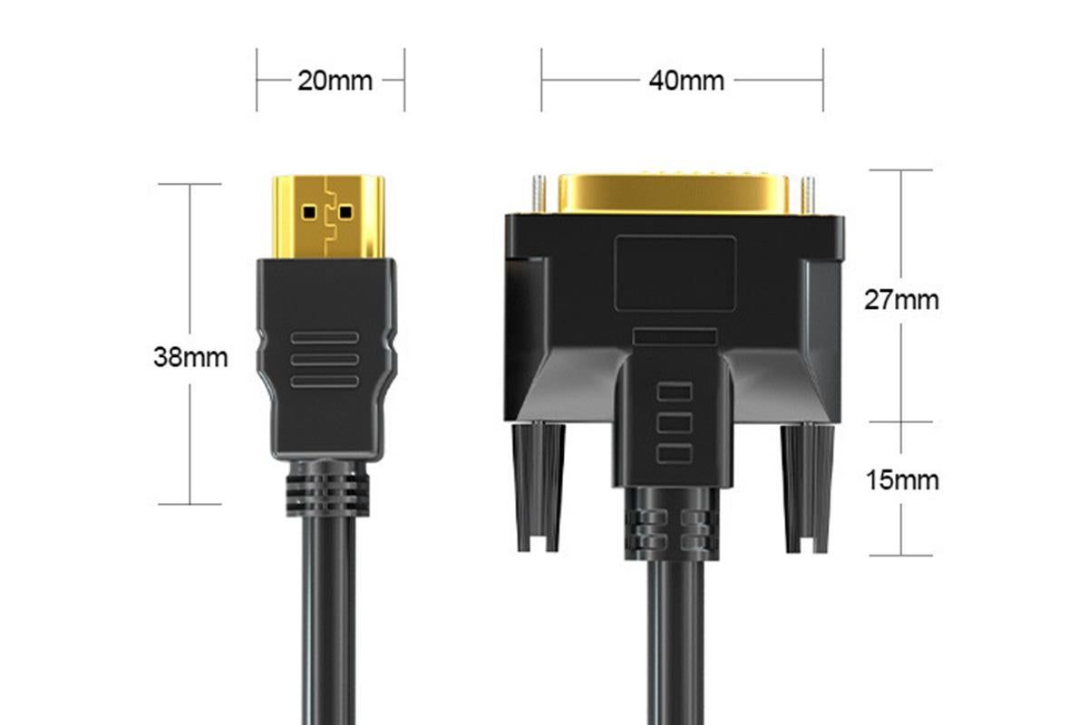 HDMI to DVI-D 24+1 Pin Digital Cable Lead for HDTV PS3 PS4 Switch 360 TV