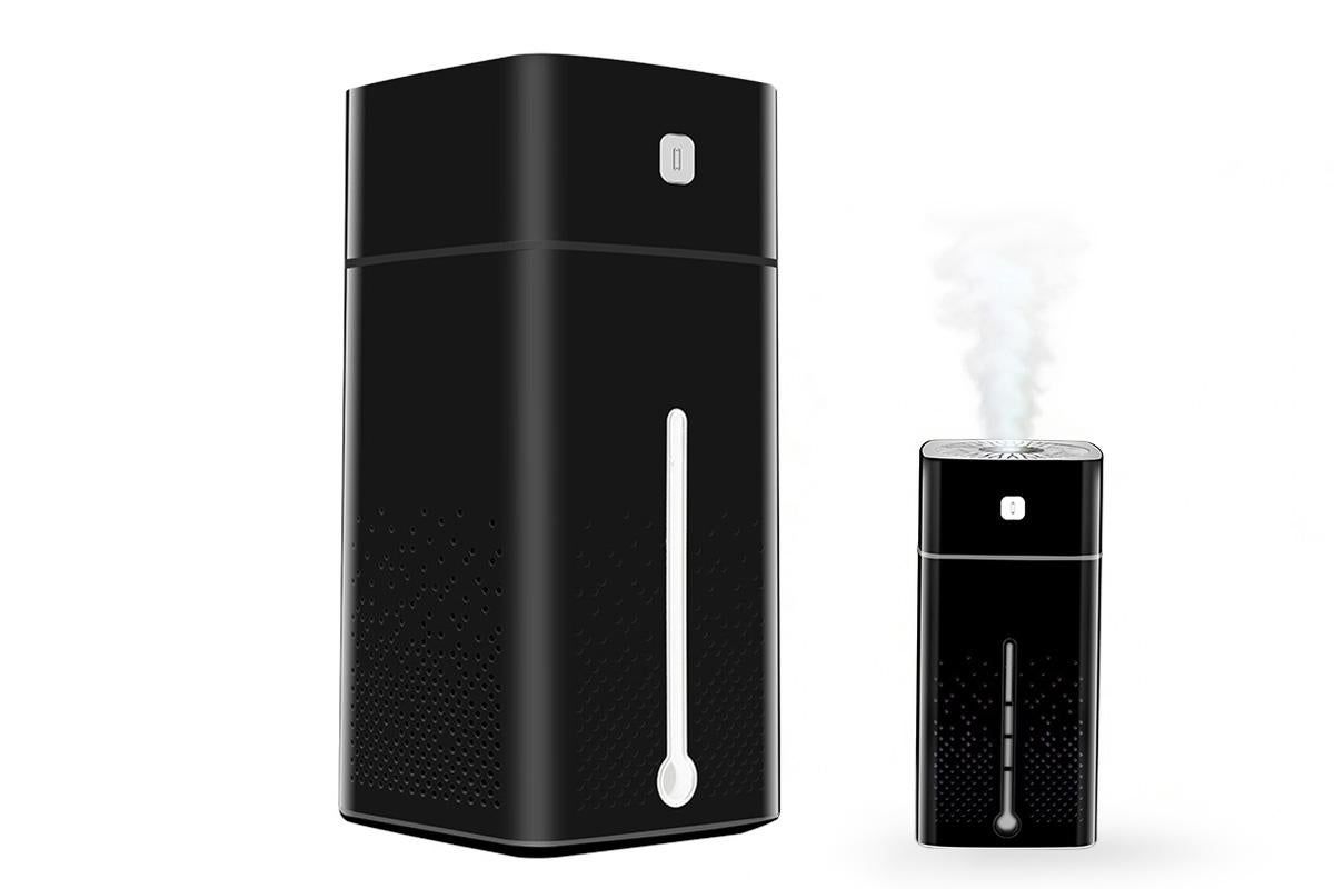 1L Ultrasonic Air Humidifier Cool Mist with 7 Color LED Light for Bedroom-Black