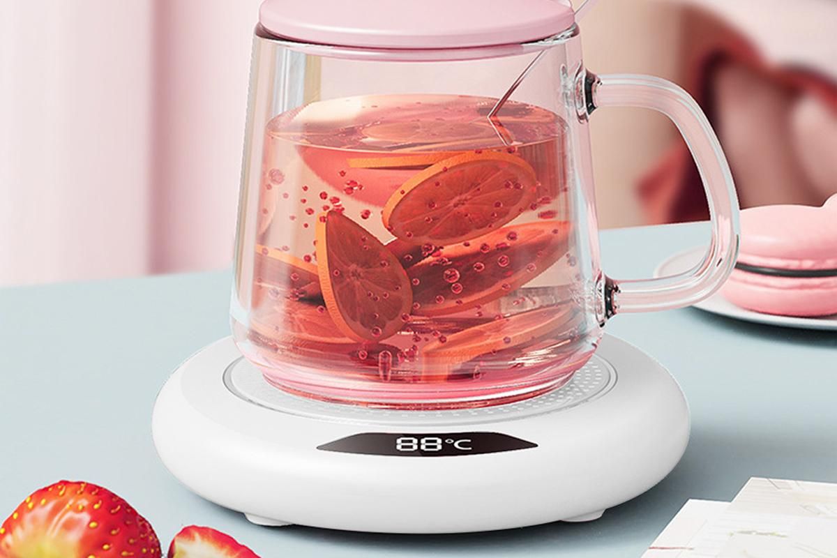 Electric Coffee Mug Warmer USB Cup With 3 Temp Settings-White