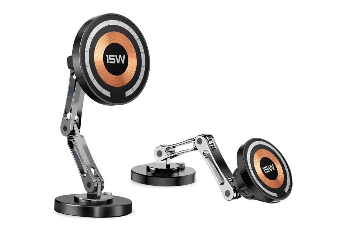 15W Car Mount Charger Dash Window Charging Mount for iPhone Air 17 Pro 16 Pro