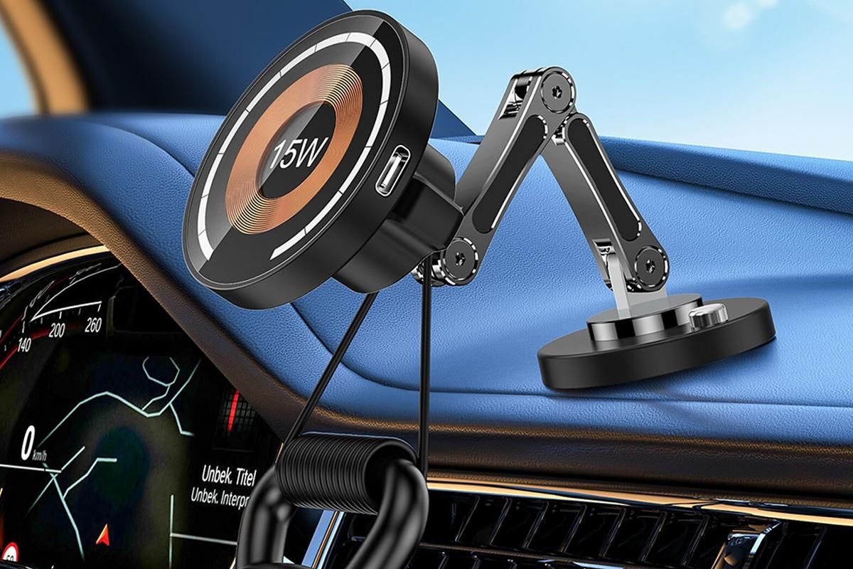 15W Car Mount Charger Dash Window Charging Mount for iPhone Air 17 Pro 16 Pro