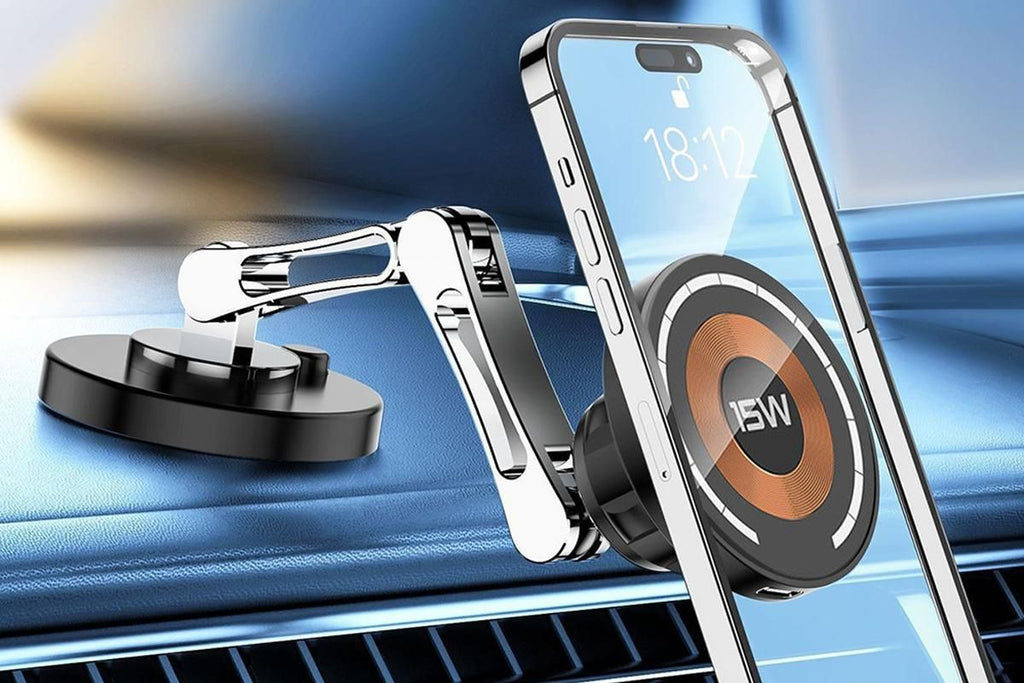 15W Car Mount Charger Dash Window Charging Mount for iPhone Air 17 Pro 16 Pro