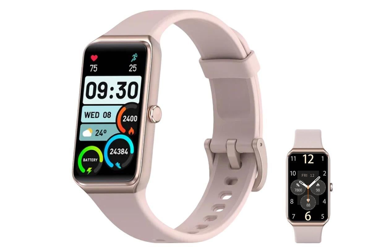 Fitness Tracker Smart Watch with Heart Rate and Blood Pressure Monitor-Pink