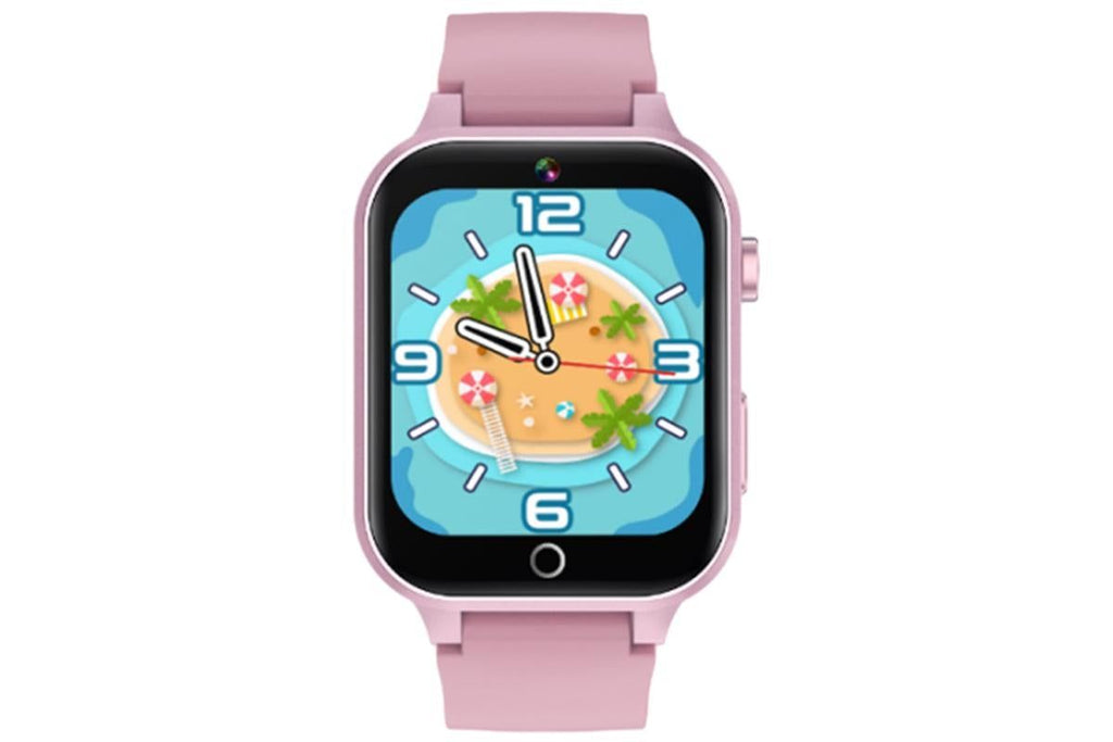 Kids Smart Watch Touch Screen Elastic Strap Smartwatch With Video Camera Pedometer-Pink