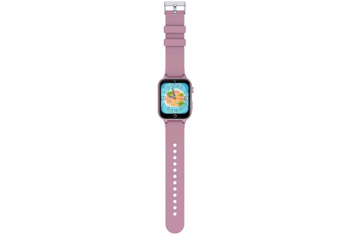 Kids Smart Watch Touch Screen Elastic Strap Smartwatch With Video Camera Pedometer-Pink