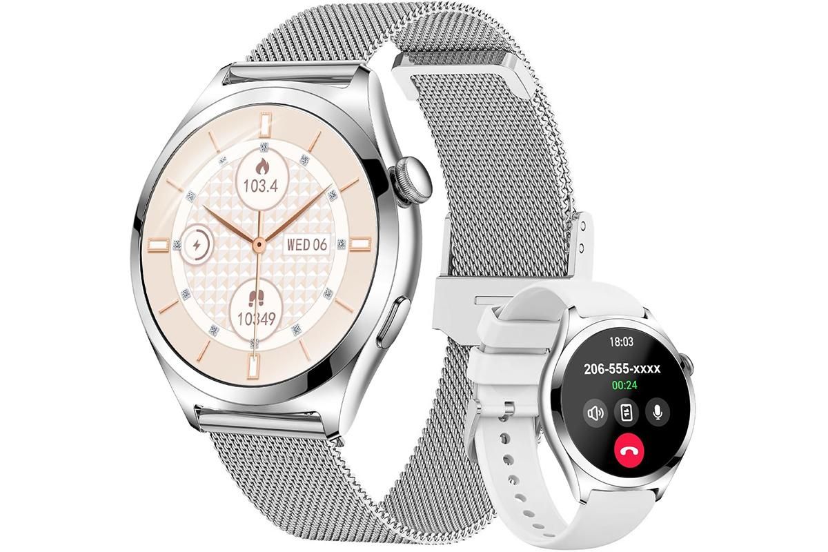 Smart Watch for Women Waterproof Smartwatch 100+ Sports Fitness Tracker-Gold