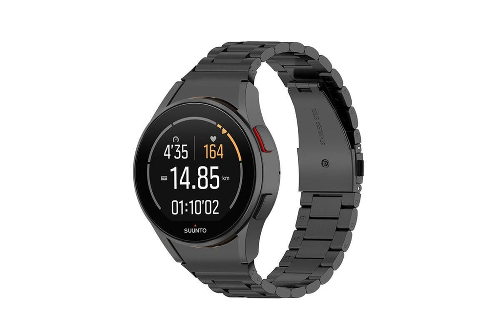 Solid Rugged Stainless Steel Band Compatible With Samsung Galaxy Watch 6 5 4-Black