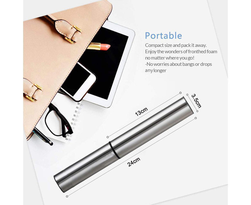 Rechargeable Milk Frother - Portable Travel - 2-Speed