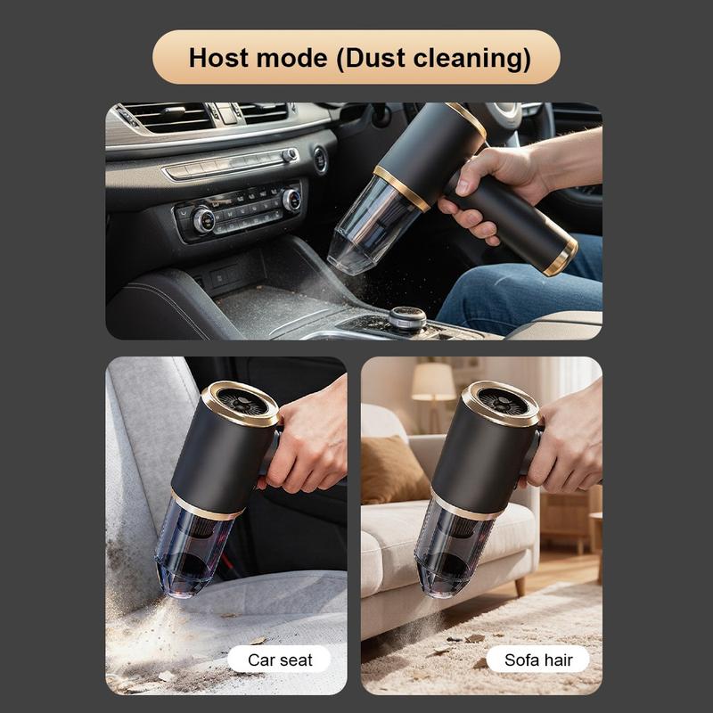 Cordless Handheld Portable Vacuum Cleaner, Wet & Dry Use Powerful Mini Car Vacuum with Multiple Nozzles & Washable Filter for Home Car Office Pet Hair Cleaning
