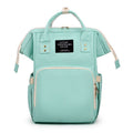 Large Capacity Dry/Wet Separate Nylon Backpack, Multifunctional Portable, Multi-Pocket Baby Diaper Bag Handbag - Green