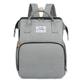 Convertible Baby Bed Diaper Backpack, Waterproof Oxford Multifunction Mommy Bag, 3-Way Hand/Shoulder/Backpack for Travel and Outdoor Use - Gray