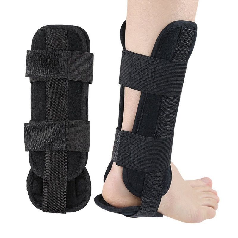 Adjustable Ankle Brace, Breathable Stabilizer Splint for Sprain Recovery & Sports Protection - Black M