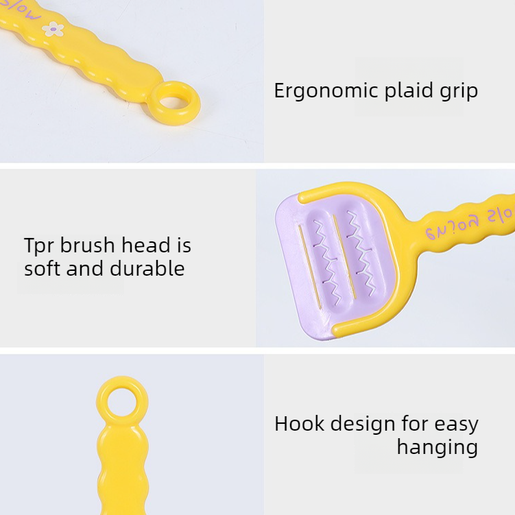 Multi-Functional Toilet Gap Cleaning Scraper, Long-Handled, Hands-Free Bathroom Hard-to-Reach Corner Cleaner, Clamp Cleaning Tool—Yellow