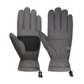 Winter Fleece-Lined Touchscreen Gloves, Windproof, Water-Resistant, Anti-Slip Thermal Gloves for Cycling and Driving, Unisex, One Pair—Gray (One Size Fits All)