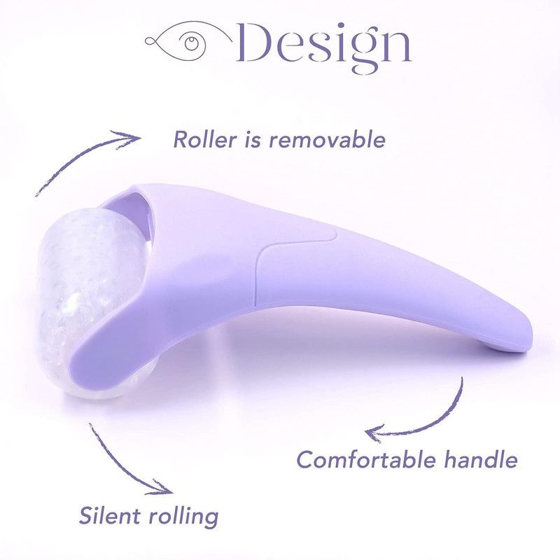 Ice Roller Facial Massager Detachable Cooling Bead Roller Skin Soothing Pink