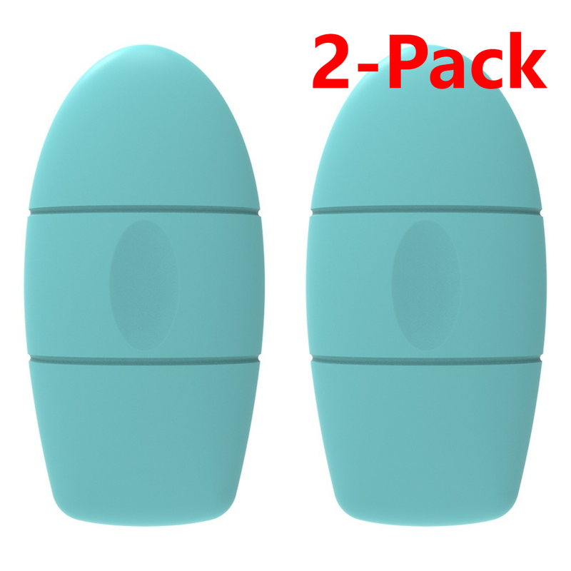 2x Ice Roller Beauty Device 2-in-1 Dual Head Cold Compress Face Tool Cyan