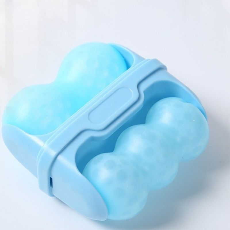 Ice Roller Beauty Device Double Sided Cold Compress Face Body Massager Blue