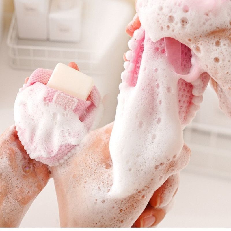 2-Pack Ins Style Cloud & Heart Soap Foaming Bag, Facial Bubble Net Soap Storage Pouch—White