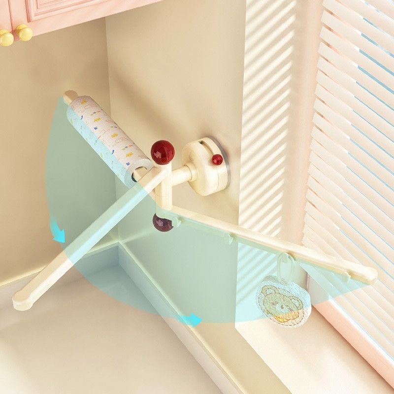 Suction-Mounted Rotatable Towel Rack, Multi-Foldable Kitchen Dishcloth Holder, Multi-Purpose Bathroom Storage Hanger—Blue