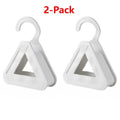 2-Pack - Triangular No-Mark Bag Storage Hooks, Multi-Purpose Anti-Crease Hanger for Handbags, Scarves, and Ties - White