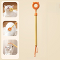 3-in-1 Retractable Pet Scratching Stick, Double-Sided Cat Massage Comb for Cat Grooming—Orange