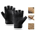 Size M - Black - EVA Protective Tactical Gloves (1 Pair), Anti-Slip Shock-Absorbing Sports Gloves for Cycling Workouts